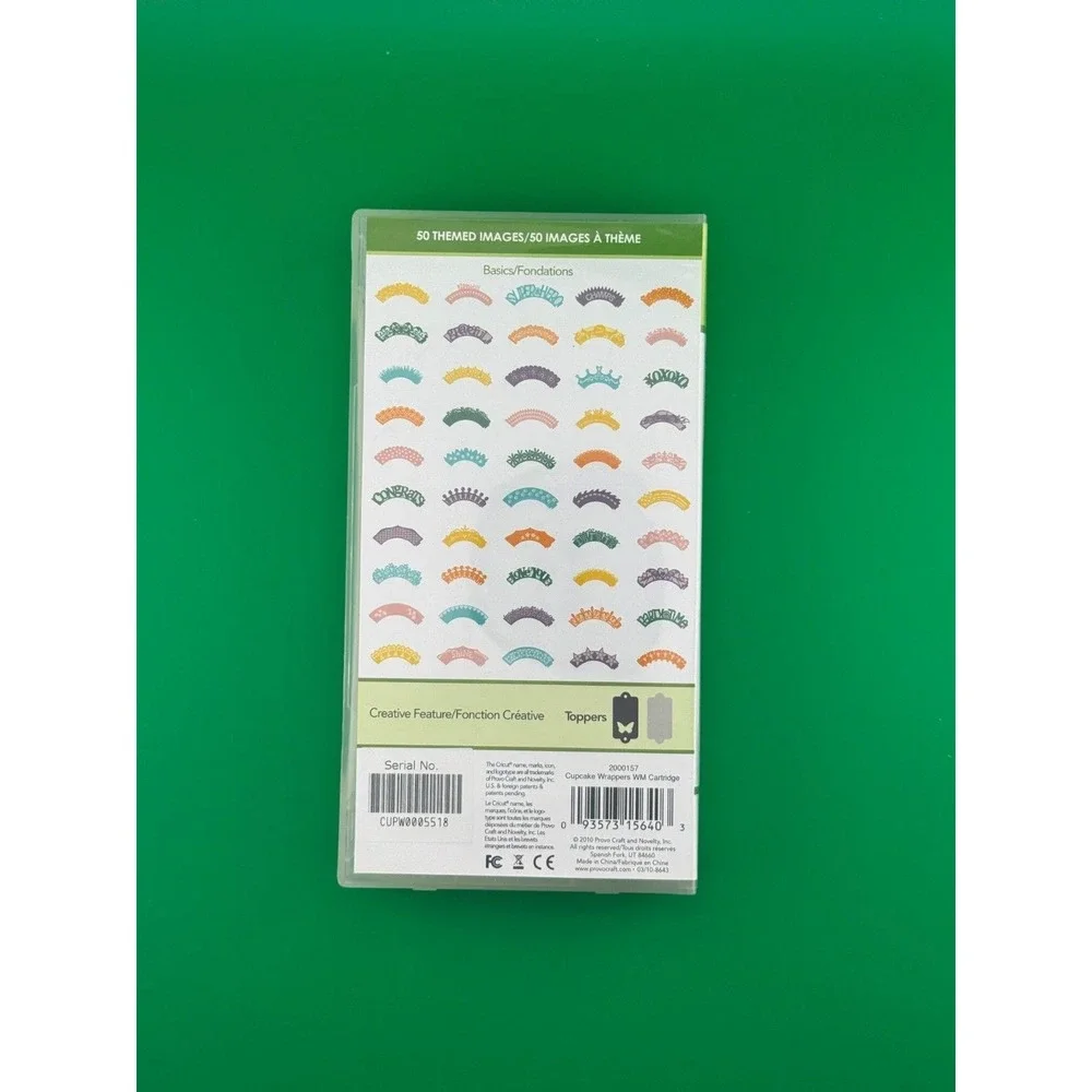 Cricut lite Cartridge ~ CUPCAKE WRAPPERS ~ 2000157 ~ Used